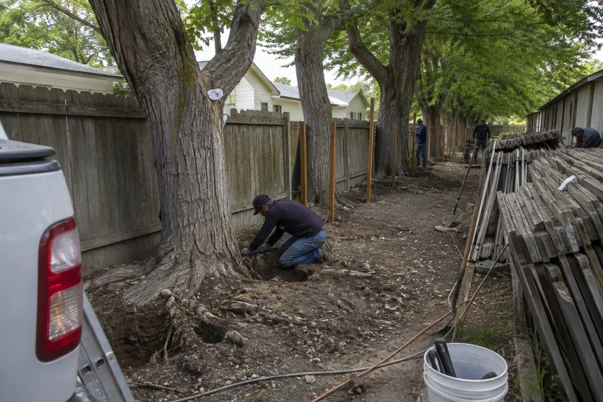 Fence installation on a property in Gooding, ID